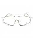 Vintage okulary przeciwsłoneczne damskie 2019 kocie oko Rimless okulary mężczyźni luksusowa marka designerskie okulary przeciwsł
