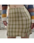 2020NEW moda 8 kolory lato jesień Plaid Sexy fioletowy Korea podział ubrania w stylu Harajuku spódnice kobiet Mini spódnica Kawa