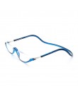 Unisex magnes okulary do czytania mężczyźni i kobiety regulowane wiszące szyi magnetyczne przednie Rim okulary do czytania