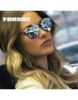 YOOSKE marka okrągłe okulary przeciwsłoneczne damskie Vintage Rimless okulary odcienie mężczyźni Retro powłoka lustro okulary UV