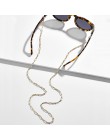 Moda łańcuchy okularowe dla kobiet szerokie łańcuchy akrylowe antypoślizgowe regulowane okulary uchwyt na przewód smycz na szyje