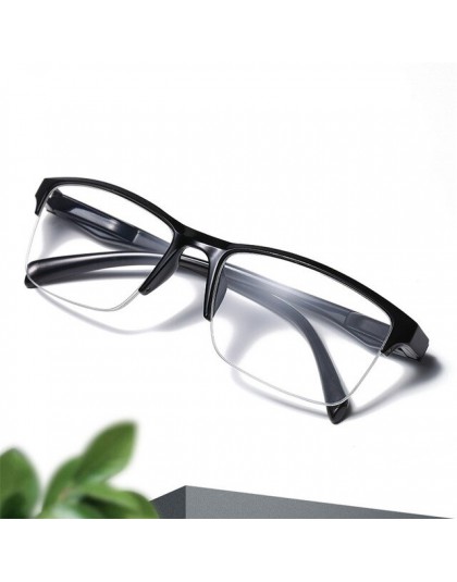 Ahora Ultralight kwadratowe pół ramki okulary do czytania okulary do czytania mężczyzna kobiet + 0.25 0.5 0.75 1 1.25 1.5 1.75 2