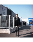Damska spódnica Harajuku aksamitna Punk Love klip spódnica z paskiem dla kobiet panie krótka spódniczka czarna