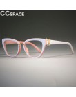 Kocie oko ramki okularów kobiety dekoracje cyrkonią style moda komputerowe okulary optyczne 45605