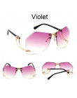 2020 nowe nieregularne okulary przeciwsłoneczne bezramkowe damskie marka projektant oprawki ze stopu Oversize gradientowe okular