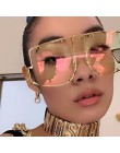 Moda nit kwadratowe okulary przeciwsłoneczne damskie 2019 luksusowych marek ponadgabarytowych lustro metalowe okulary mężczyźni 