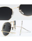 Yoovos 2019 mała ramka okulary kobiety Retro owalne lustro metalowe okulary przeciwsłoneczne w stylu Vintage marka projektant Lu