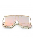 Moda nit kwadratowe okulary przeciwsłoneczne damskie 2019 luksusowych marek ponadgabarytowych lustro metalowe okulary mężczyźni 