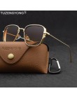 TUZENGYONG 2020 nowy Steampunk okulary moda mężczyzna kobiet marka projektant Vintage kwadratowa rama metalowa okulary UV400 oku
