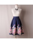 Neophil 2020 panie żakardowe kwiat wydruku plisowana suknia balowa Skater spódnice midi kobiet vintage, w kwiaty wysokiej talii 