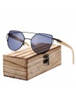 BARCUR bambusowe okulary przeciwsłoneczne cat eye spolaryzowane metalowe ramki drewniane oprawki okularów Lady Luxury Fashion ok
