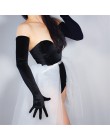 Aksamitne rękawiczki 70cm bardzo długi czarny Opera kobiet wysoki elastyczny łabędź welur złoty aksamitny ekran dotykowy kobiety