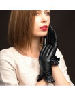 BOOUNI oryginalne rękawice z owczej skóry 2020 moda nadgarstek opaska dziecięca stałe kobiety skórzane rękawiczki termiczne zimo