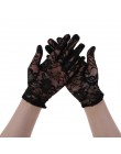 1 para kobiet Sexy koronkowe rękawiczki do jazdy wiosną i latem kobiet cienka koronka rękawice przeciwsłoneczne damskie krótkie 