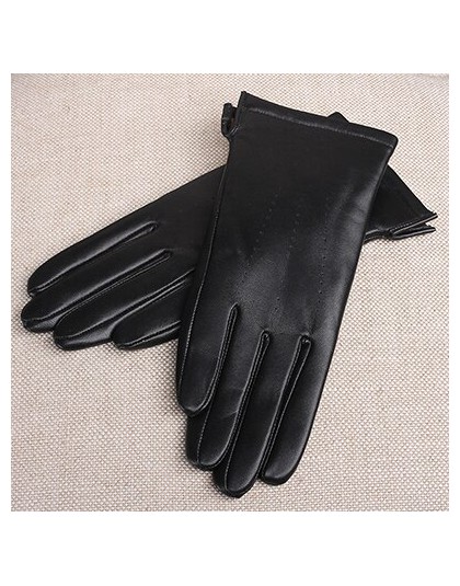 Gours damskie oryginalne skórzane rękawiczki czarne klasyczne kożuchy rękawiczki do ekranu dotykowego zimowe grube ciepła moda r