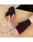 2019 norek z kaszmiru jesienne zimowe rękawiczki pół palca ciepła wełna rękawy nadgarstkowe mają otwór na palec odsłoniętym palc