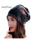 LongKeeper New Women Hat poliester dla dorosłych na co dzień z kwiatowym czapeczką dla kobiet wiosna jesień czapka damska szalik