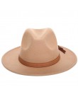 2019 ciepły, jesienny, zimowy kapelusz słońce kobiety mężczyźni kapelusz Fedora klasyczny szeroki rondo czuł Floppy Cloche Cap C