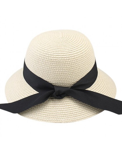 FURTALK kapelusz na lato dla kobiet kapelusz przeciwsłoneczny na plażę słomkowy kapelusz panama fedora Cap szerokie rondo ochron