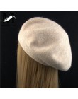 Kobiety Beret Vogue kapelusz zima kobieta dzianina bawełniana wełniane czapki wiosna marka dziewczyny wełna jednolity kolor Bere