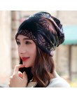 LongKeeper New Women Hat poliester dla dorosłych na co dzień z kwiatowym czapeczką dla kobiet wiosna jesień czapka damska szalik