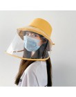 COKK damska czapka rybaczka z odpinanym przezroczystym TPU kapelusz twarz kobiety ochrona kapelusz anty-ślina pył Splash Hat męż
