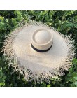 Nowych kobiet ponadgabarytowych kapelusz duże rondo 20cm rafia kapelusz słońce szerokie rondo kapelusze plażowe panie miękkie sł