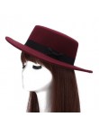 2016 jesienne zimowe męskie czapki Fedoras Vintage kobiety dziewczęta czuł Fedoras płasko zakończony jazzowy kapelusz kapelusze 