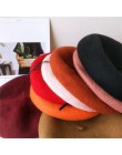 Moda jednolity kolor czuł Beret kapelusz kobiety brytyjski styl dziewczyny panie wełna francuski berety kapelusze kobieta Bonnet