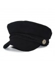 USPOP wiosna czapka jesień moda damska wełna kapelusz brytyjski styl ciepłe retro gazeciarz czapki wojskowe ośmioboczna czapka k