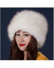 2018 kobiet kapelusze pani rosyjski Tick puszyste imitacja futra lisa opaska z kapeluszem zima Earwarmer kask narciarski kobiet 