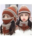BINGYUANHAOXUAN kobiety szalik zestawy zimowe czapka maska kołnierz ochrona twarzy dziewczyny akcesoria kobiety piłka szalik kom