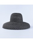 2019 Retro okrągły wierzchołek duży słomkowy kapelusz panie kapelusze przeciwsłoneczne podróż wakacje czapki z daszkiem Vintage 