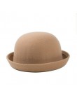 [DINGDNSHOW] 2019 moda w stylu Vintage Fedora Lady śliczne Trendy wełny Cap melonik filcowy Derby dyskietki kapelusze kapelusze 