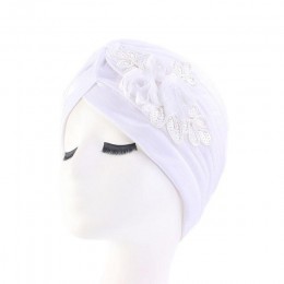 Kobiety indie kapelusz kobiety muzułmański islamski elastyczny Turban szalik na głowę kwiat czapka typu beanie nakrycia głowy mo
