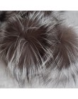 Moda futro duże oryginalne prawdziwe futro srebrnego lisa pompon futro pompony akcesoria do włosów futro pompon na buty kapelusz
