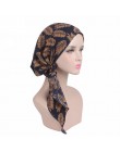 Kobiety Stretch Bonnet turban muzułmański czapki Beanie Skullies chustka na głowę Wrap Chemo Lady chustka czapki Underscarf isla