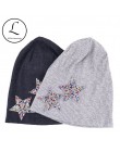 GZhilovingL kolorowe strasy gwiazda czapki dla kobiet panie 2019 nowy jesień zima bawełna żebrowane Slouch czapki z czaszkami