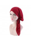 Kobiety Stretch Bonnet turban muzułmański czapki Beanie Skullies chustka na głowę Wrap Chemo Lady chustka czapki Underscarf isla