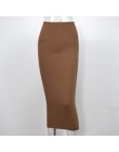 Colysmo podwójna warstwa wysokiej talii ołówek spódnica trzy czwarte Bodycon długa spódnica bawełniana długa spódnica białe letn