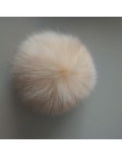 10 cm charakter prawdziwe futra lisa piłka Pom Pom puszyste zimowe czapki zimowe Skullies czapki czapka z dzianiny pompon TKF008
