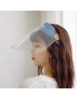 Kobiety anty uv przezroczyste szerokie rondo kapelusz słońce moda lato wyczyść topless plastikowa czapka z daszkiem twarz sheild