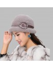 OZyc wełna kobiety melonik czapka zimowa Fedora wiadro Cloche okrągła czapka 1920s Vintage Camel kwiat moda eleganckie dziewczyn