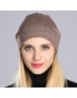 Geebro damska czapka typu beanie jesień Casual Rhinestone bawełna zwykły luźna czapka beanie kapelusz dla kobiet kobieta Balavac