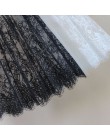 Koreański moda damska seksowna siatka koronkowa przezroczysta krótka spódnica Overskirt panie elastyczny, wysoki stan czarny bia