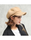 2019 wełna kobiety Beret jesień zima ośmioboczna czapka kapelusze stylowy artysta malarz gazeciarz czapki czarny żółty berety
