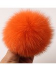 DANKEYISI 15cm prawdziwy lis pompon futrzany futrzaste kulki futro pompony na kapelusze czapka naturalny pompon z futra szopa na