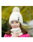 Szyi ciepła czapka zimowa z dzianiny dla kobiet dziewczyna wełniane czapki Skullies list B aksamitny kapelusz maska Bonnet Femme