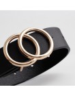 Luksusowy G markowy pasek kobieta złota klamra czarne skórzane pasy dla kobiet dżinsy moda damska pas na talię femme pas 2020