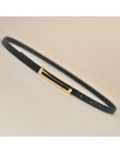 Luksusowa metalowa klamra cienki pasek dla kobiet klasyczny dziki minimalistyczny cienki pas biodrowy pas Cummerbund na akcesori